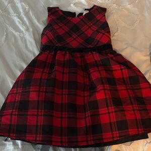 Cat & Jack Red and Black Plaid Formal Dress